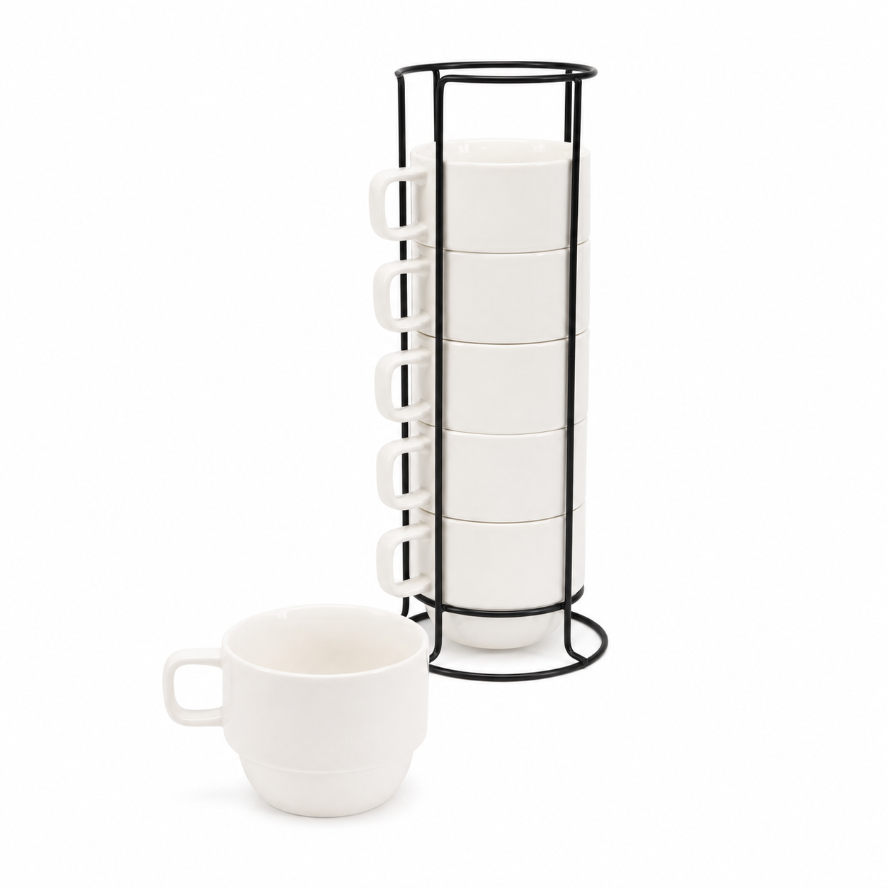 Set de 6 tazas+ soporte