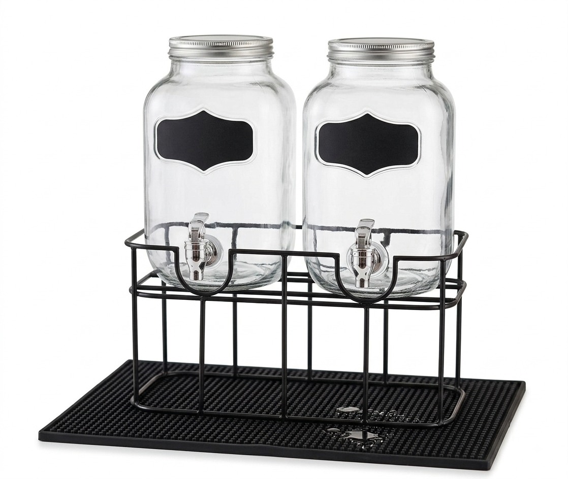 Rack dispensador doble de vidrio