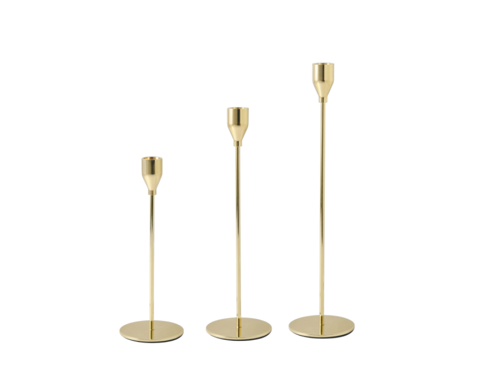 Set Candelabros Dorados